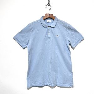 Knowledge Cotton Apparel NWOT Pale Blue Unisex Classic Polo Shirt Size Medium